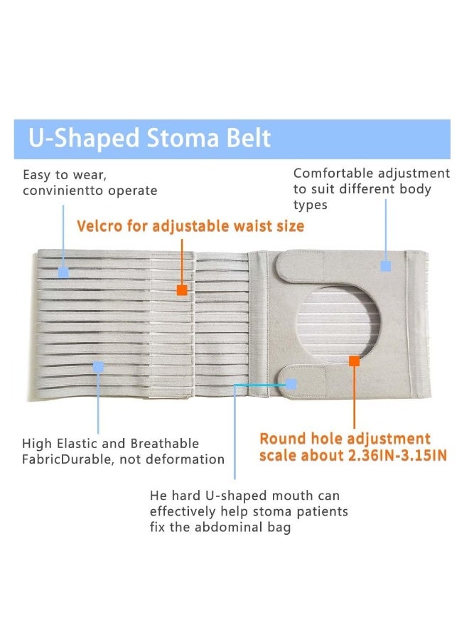 Generic Adjustable Abdominal Ostomy Support Belt for Ileostomy and Colostomy, Universal Protection for Ostomy Bags, Ideal for Post-Abdominal Surgery Recovery, Portable and Comfortable. - Image 5
