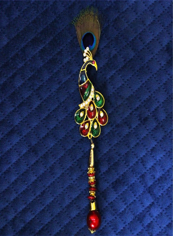 SRC Creations Metal Mor Peacock Brooch for men and women - Image 4