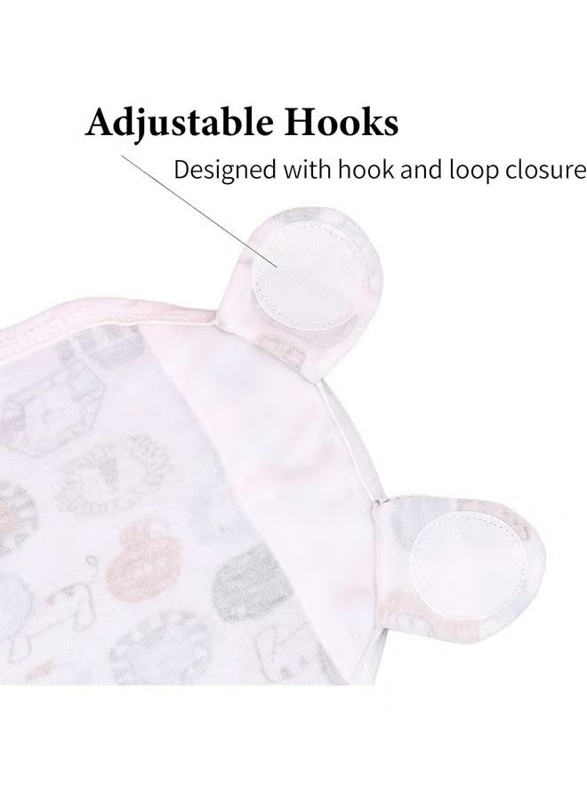 3Pcs Delicate Knitted Baby Swaddle Set with Cute Hat for 0-3 Months Ultra-Soft Comfortable and Lightweight Cotton Infant Swaddle Wrap