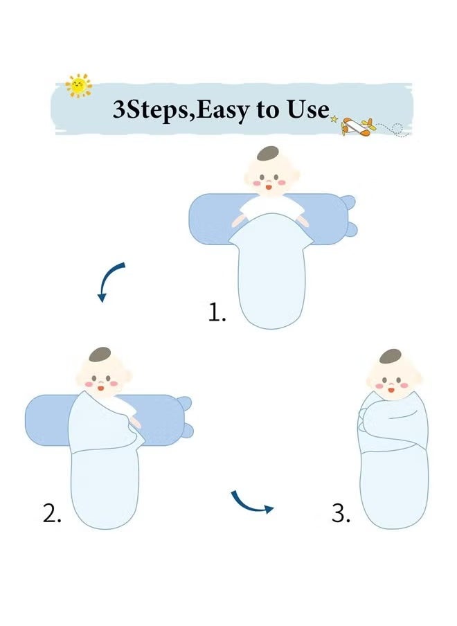 3Pcs Delicate Knitted Baby Swaddle Set with Cute Hat for 0-3 Months Ultra-Soft Comfortable and Lightweight Cotton Infant Swaddle Wrap