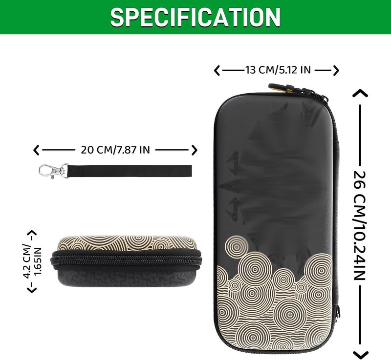 GLDRAM Theme for Zelda Travel Carrying Case for Nintendo Switch OLED Model, Portable Accessories Switch OLED Case Protector with 2 Tears of the Kingdom Thumb Grip Caps - Image 3