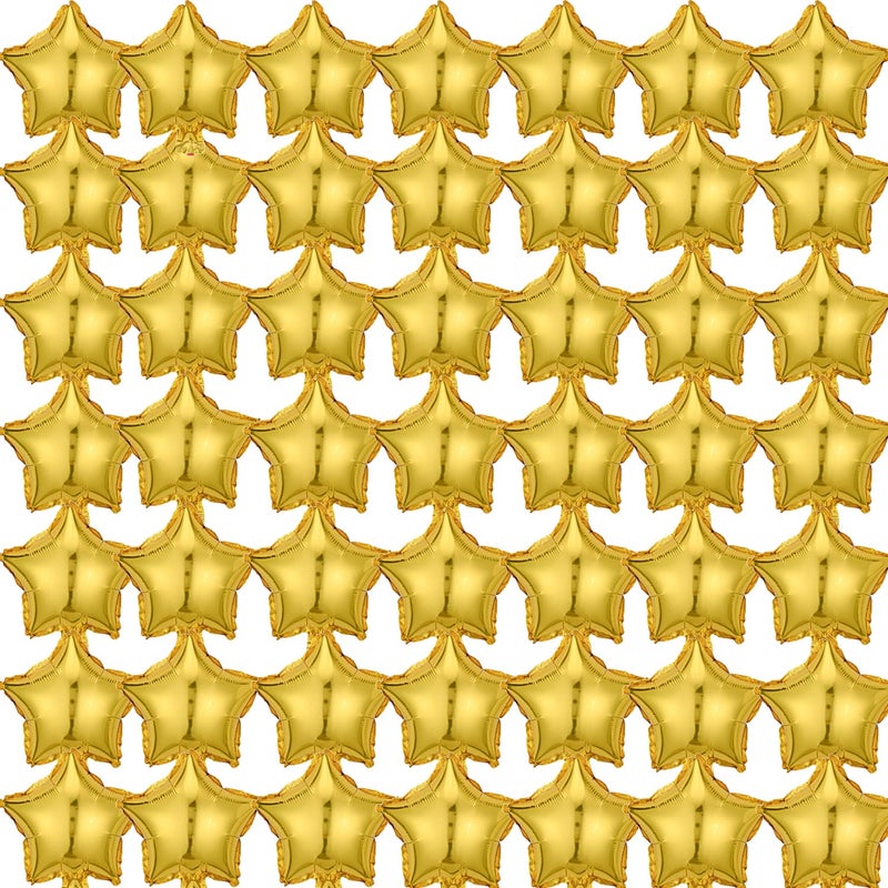50 Pcs 10 Gold Star Foil Balloons Fivepointed Star Mylar Balloons for Baby Shower Gender Reveal Wedding birthday or Engagement Party Decoration