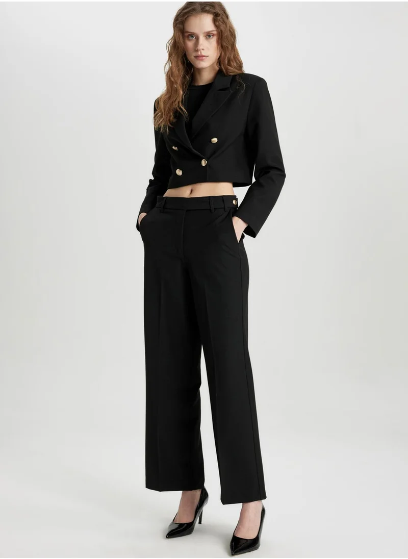 DeFacto Straight Fit Regular Hem Chino Trousers