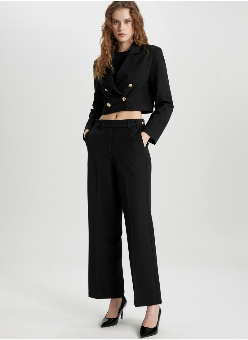 DeFacto - Straight Fit Regular Hem Chino Trousers - Image 1