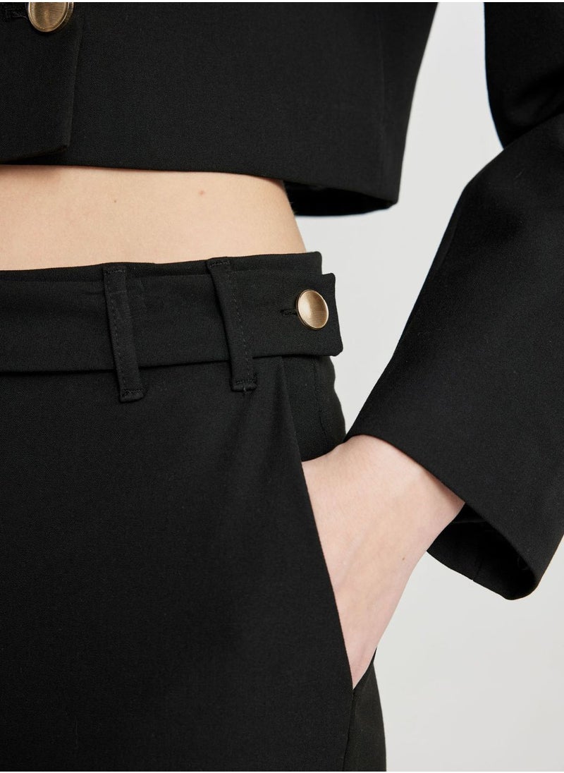 DeFacto - Straight Fit Regular Hem Chino Trousers - Image 1