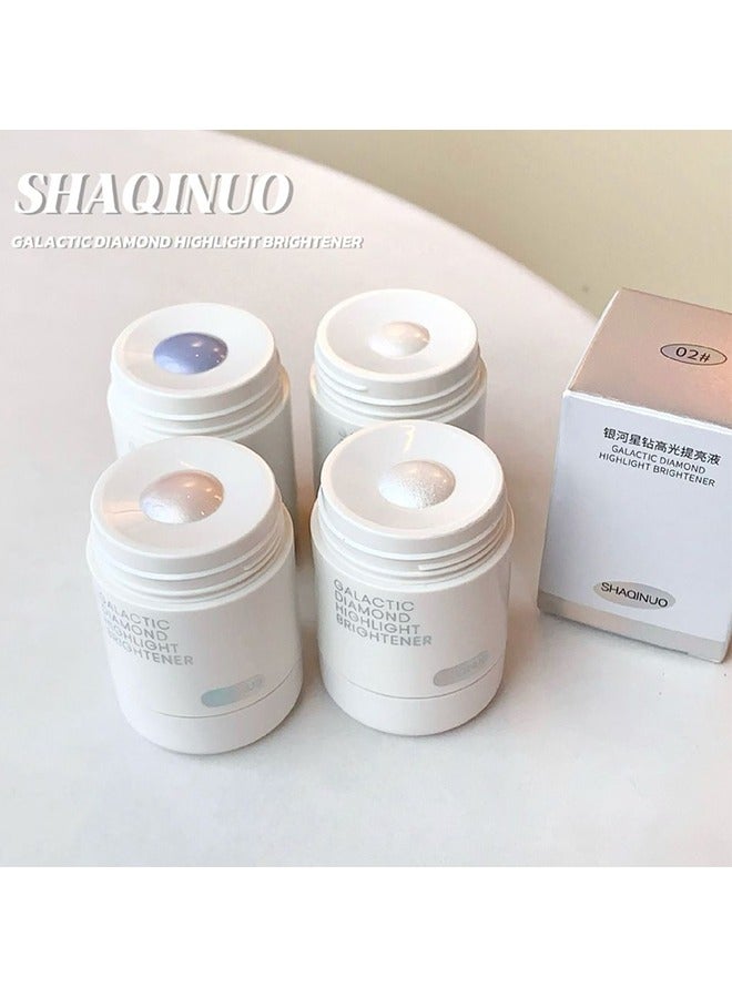 SHAQINUO Galactic Diamond Highlighter Brightener - Liquid Highlighter Stick Luminizer for a Starlit Glow- 04# Galactic Diamond - Image 3
