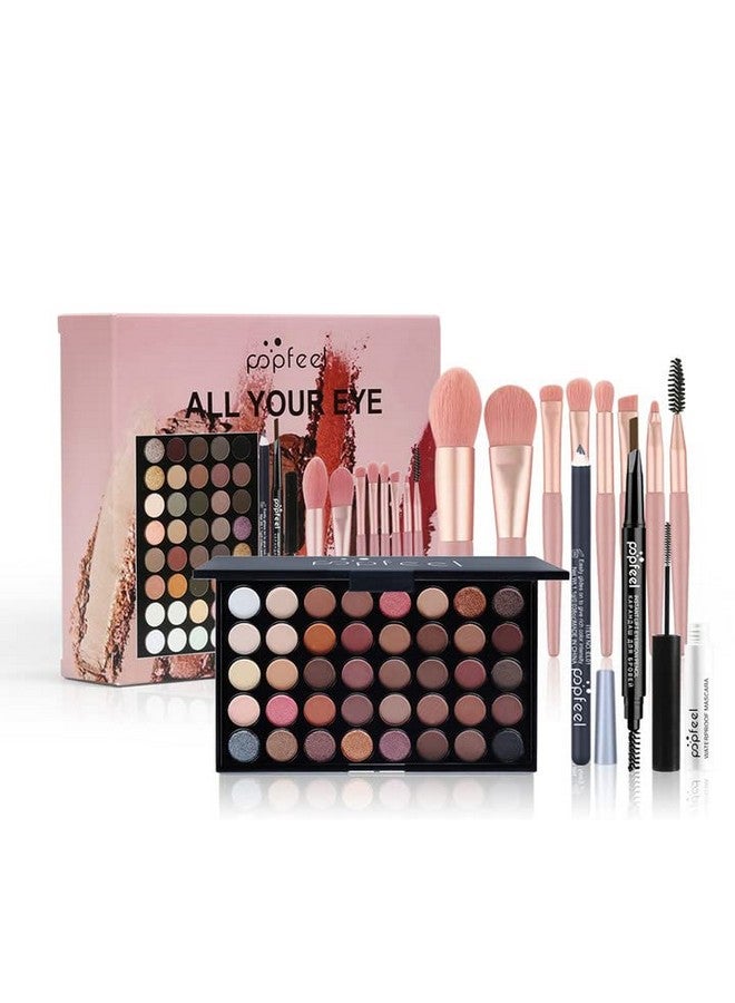 Joyeee Makeup Kit All In One Girls Makeup Gift Set For Women Full Starter Cosmetics Kit Include Eye Brushes Set Eyeshadow Palette Eyebrow Pencil Mascara Eyeliner Pencil - Image 1
