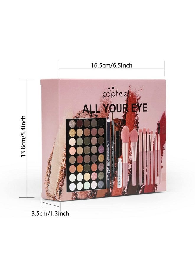 Joyeee Makeup Kit All In One Girls Makeup Gift Set For Women Full Starter Cosmetics Kit Include Eye Brushes Set Eyeshadow Palette Eyebrow Pencil Mascara Eyeliner Pencil - Image 3
