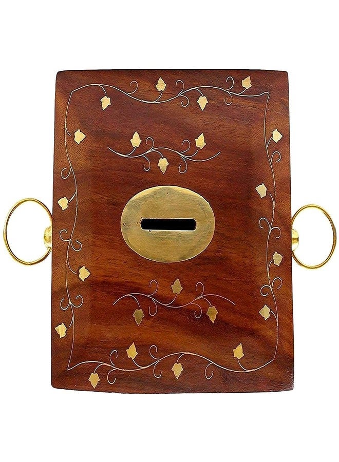 MITRIA TRADERS Money Bank - Big Size Master Size Large Piggy Bank Wooden 25x15x15 CM for Kids and Adults (Brown) (Large Money Bank(10x 6 INCH)) - Image 2