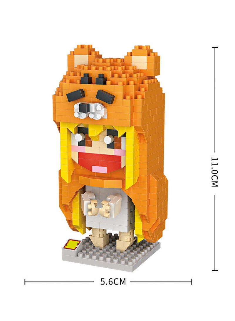 650pcs Orange Hat Girl Model Set Building Blocks Leisure Stress Relief Assembling Building Assembly Toys Children Adult Home Decorations - Image 2