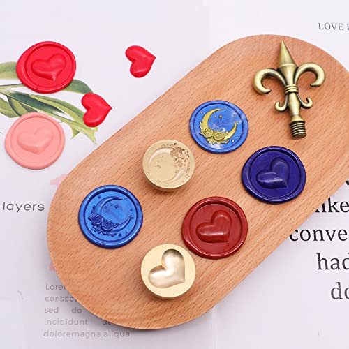 SWANGSA 3D Heart Wax Seal Stamp, Vintage Electroplated Bronze Flower Handle Sealing Stamp for Wedding Party Invitations Gift Idea Decoration - Image 4