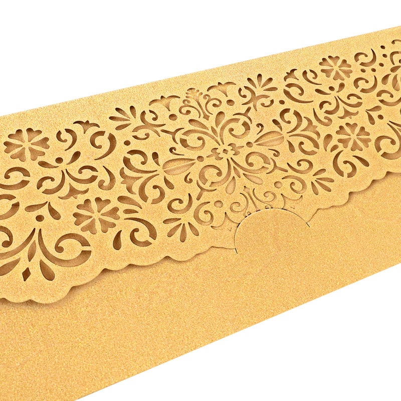 WorldBazaar 24PCS Gold Money Envelopes for Cash Glitter Wedding Envelopes for Cash Gift Laser Cut Currency Holders Ramadan Birthday Religious Bussiness Party Supplies - Image 3