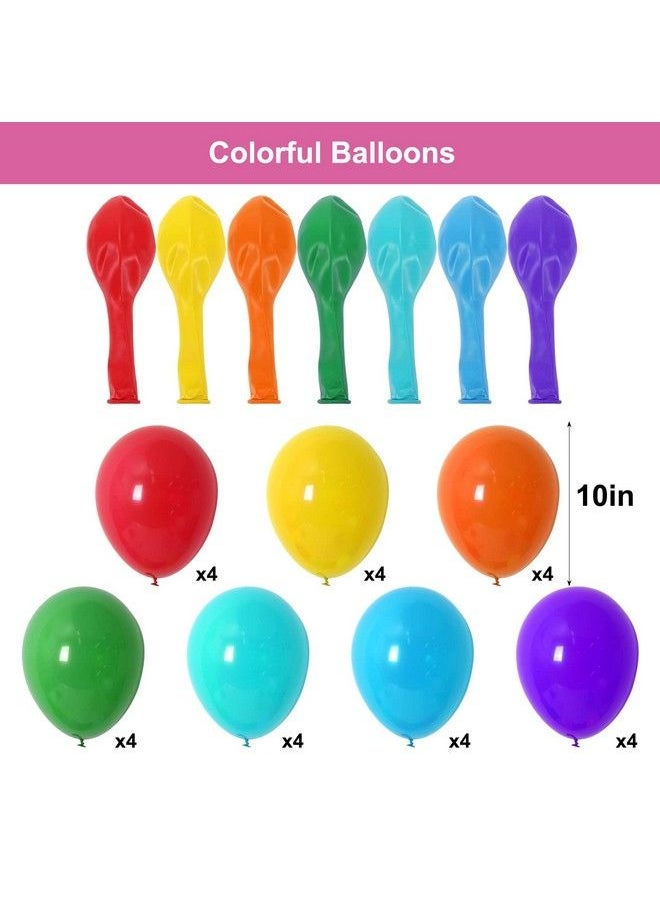 RUBFAC - Balloon Column Stand Kit 2 Sets Balloon Stand With Colorful Balloons Base And Pole Balloon Column Kit For Floor Or Table Backdrop Decoration For Party Wedding Baby Shower Birthday Graduation - Image 1