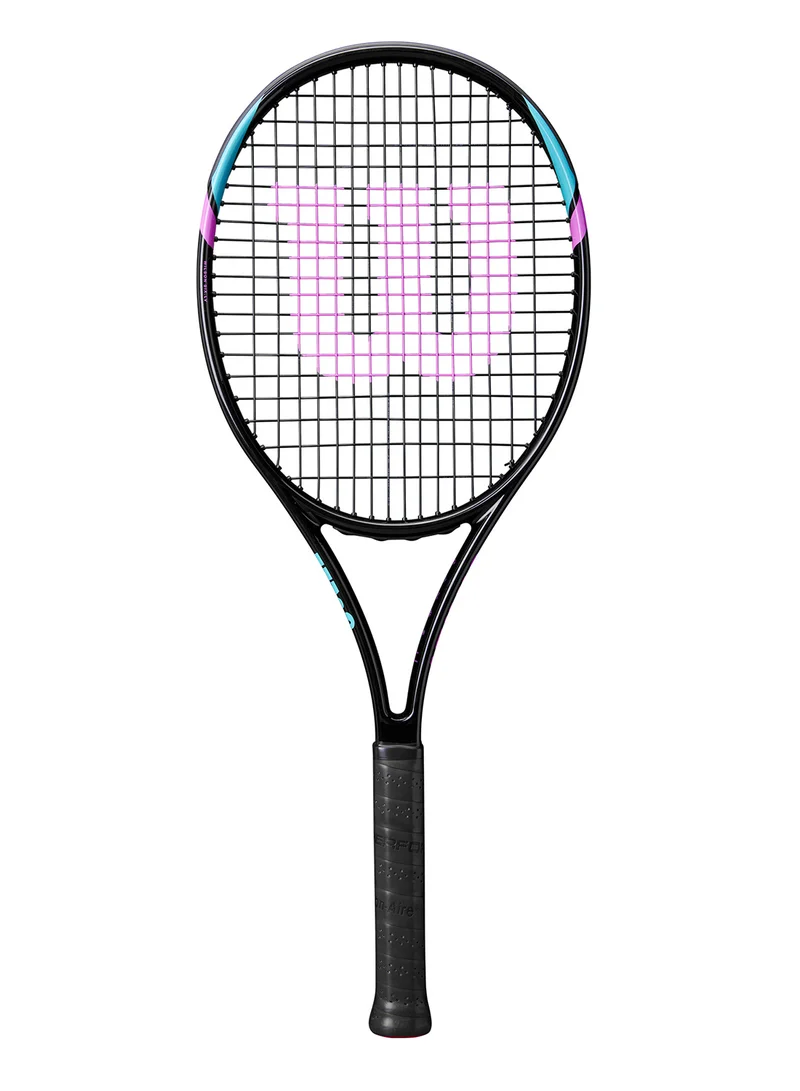 Six Lv Tennis Racket, Head 100, 16x19, Adults, Beginners/ Intermediate - Black/ Purple/ Blue
