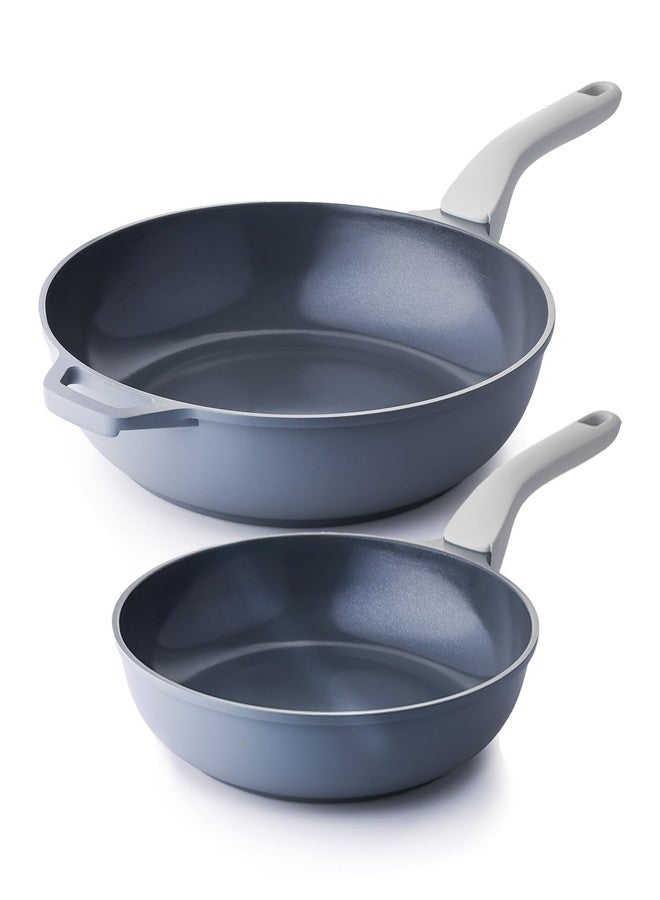 PRICUSIS Nonstick Ceramic Frying Pan Set, Non Toxic Nonstick Skillet, Healthy Egg & Omelet & Chef's Pan, PTFE PFOA & PFAS Free, Induction Compatible (10+12 Inch) - Image 1