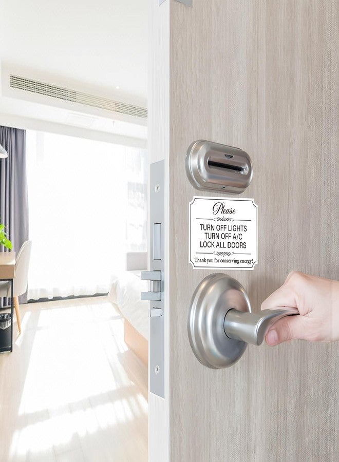 LUHIMO 6PCS Essential Rental Rules Sign For Hosts，Waterproof Durable Cute Wifi Password, No Smoking, Do Not Flush, Turn Off Lights & AC, Star Review Sticker For Home Guests, Vacation Rental and Landlord - Image 5