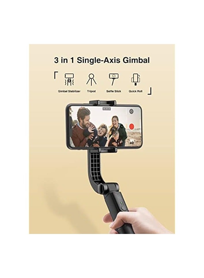 PROMASS Gimbal Stabilizer for Smartphone Selfie Stick Tripod with Wireless Remote Control 360° Rotation Auto Balance Stabilizer Portable Phone Stand for iPhone & Android Phones - Image 2