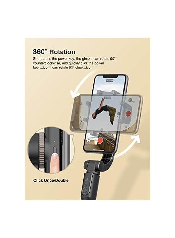 PROMASS Gimbal Stabilizer for Smartphone Selfie Stick Tripod with Wireless Remote Control 360° Rotation Auto Balance Stabilizer Portable Phone Stand for iPhone & Android Phones - Image 4