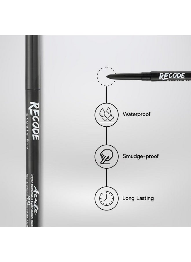 Recode recode Black Eyeliner Acute Matte Kajal Pencil 0.35 Gms  - Image 3
