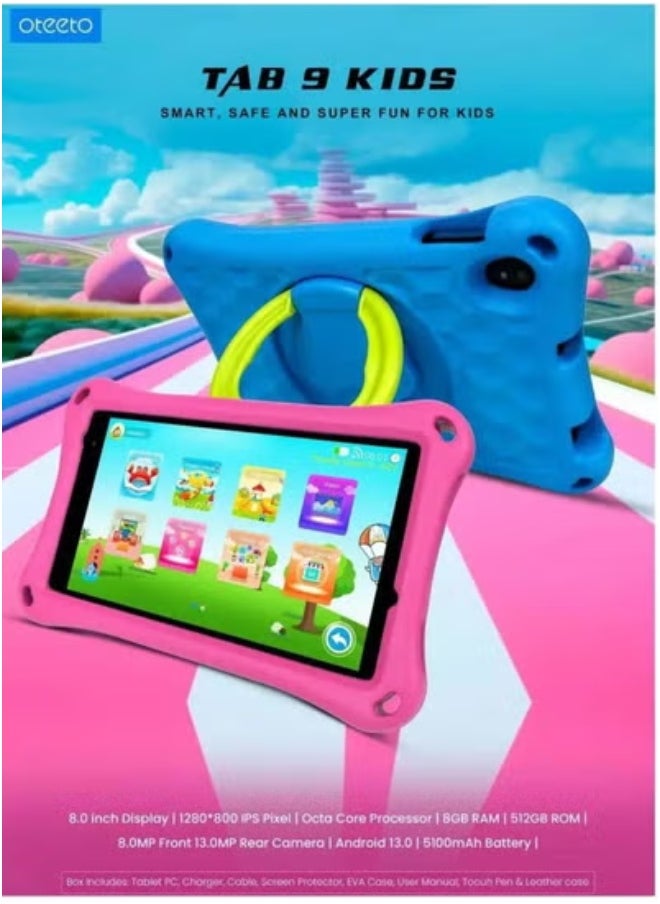 Oteeto TAB 9 Kid’s 5G Wi-Fi Android Tablet – 8GB RAM, 256GB Storage, 6000mAh Battery – Large HD Display with Fast Performance – 8MP Front & 13MP Rear Cameras – Child-Friendly Tablet for Learning, Gaming, Videos & Entertainment  - Image 4