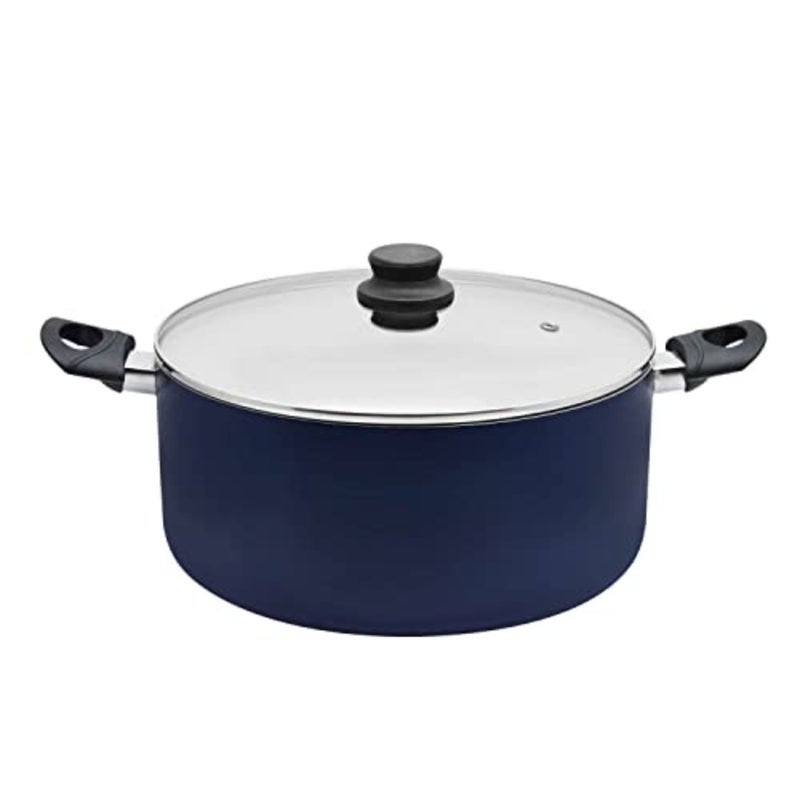 Nonstick induction cooking pot with glass lid for curry and casserole, 20 cm, black, scratch-resistant ceramic coating - Image 2