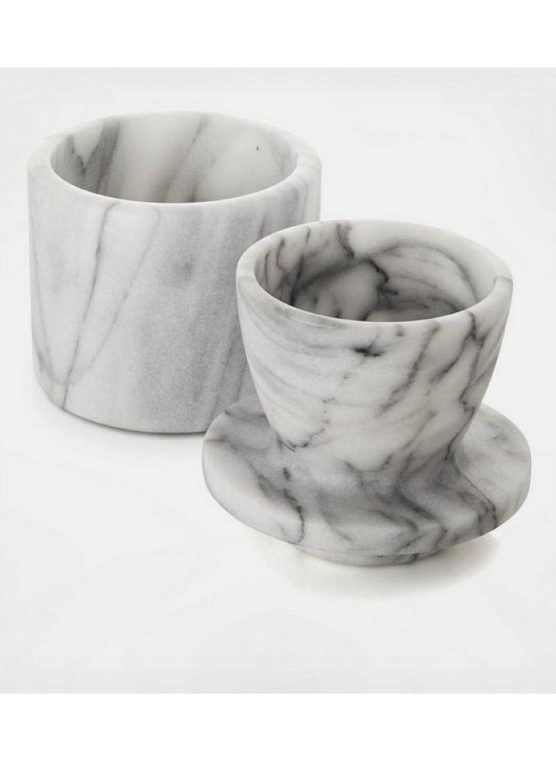 Crate&Barrel - French Kitchen Marble Butter Keeper - Image 1