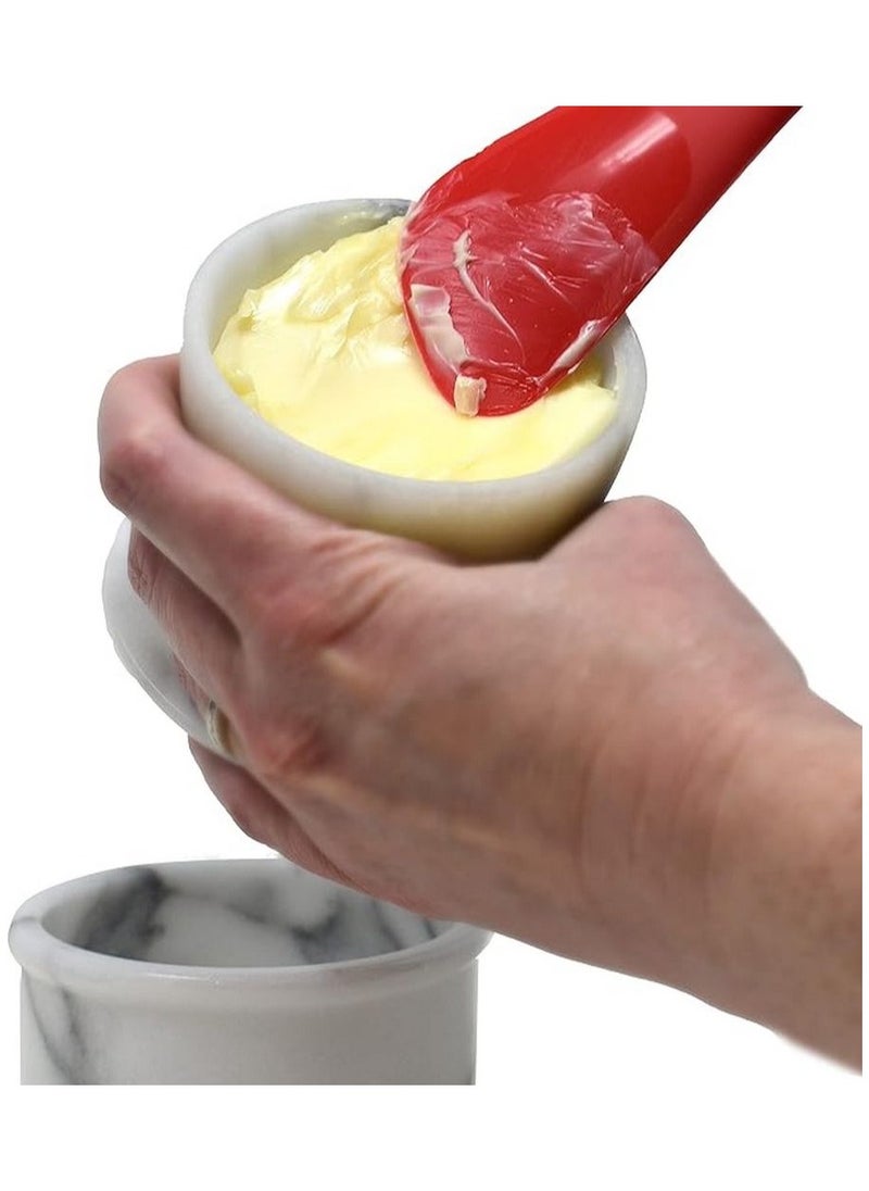 Crate&Barrel - French Kitchen Marble Butter Keeper - Image 1