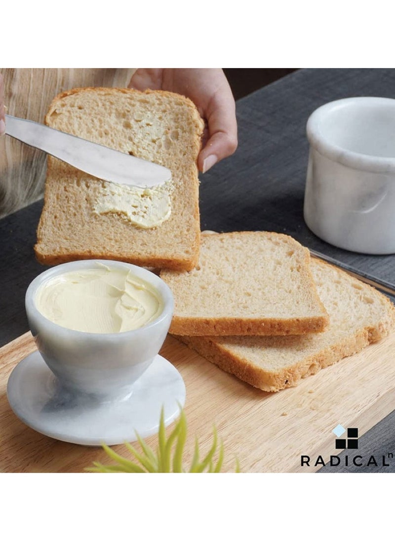 Crate&Barrel - French Kitchen Marble Butter Keeper - Image 1