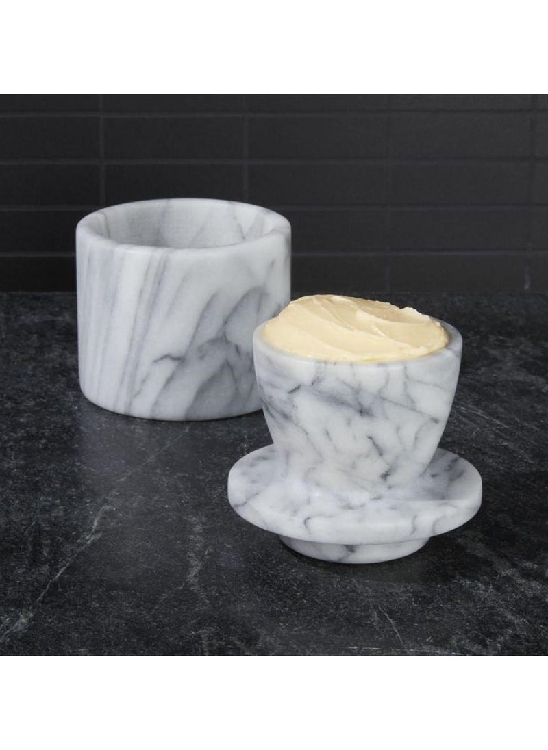 Crate&Barrel - French Kitchen Marble Butter Keeper - Image 1