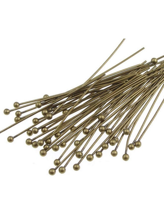 Adabele 400Pcs 26Mm Round Ball Head Pins (Wire 0.8Mm/0.03 Inch/ 20 Gauge) Antique Bronze Plated Brass For Jewelry Beading Craft Making Cf4526 - Image 1