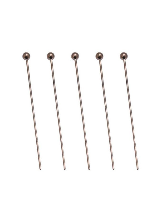 Adabele 400Pcs 26Mm Round Ball Head Pins (Wire 0.8Mm/0.03 Inch/ 20 Gauge) Antique Bronze Plated Brass For Jewelry Beading Craft Making Cf4526 - Image 2