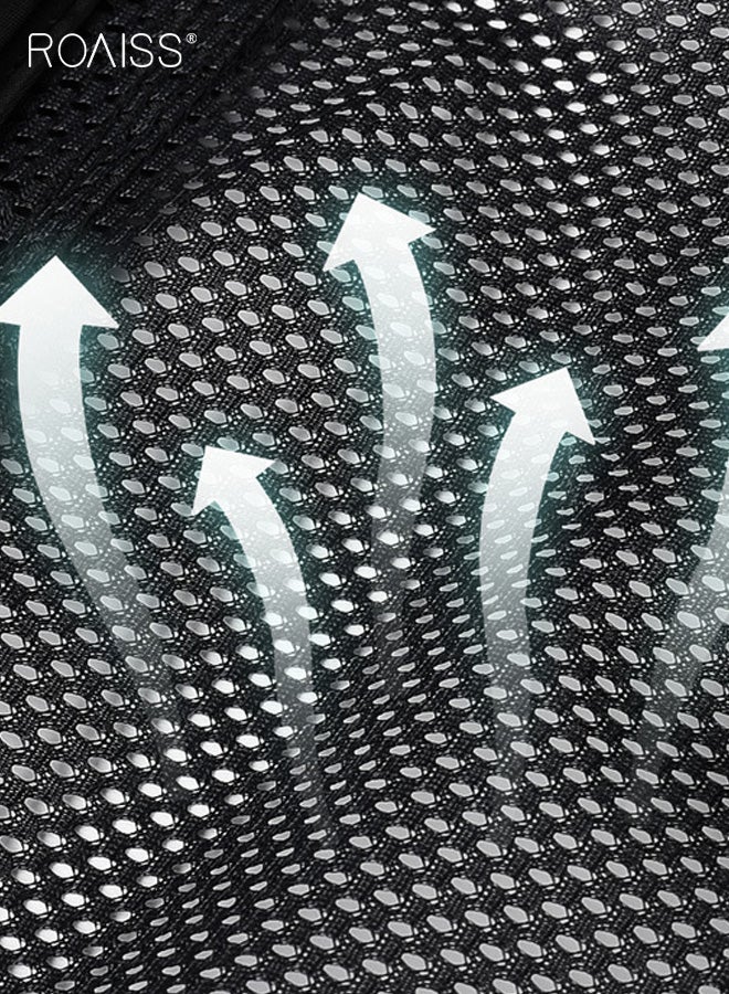 رويس سترة أمان صيفية مع 4 قطع من أكياس الثلج، سترة تبريد ثلجية للرجال والنساء، سترة تبريد للعمل في الطقس الحار، ملابس تبريد خارجية مقاومة للحرارة وجيدة التهوية، لون أسود - Image 4