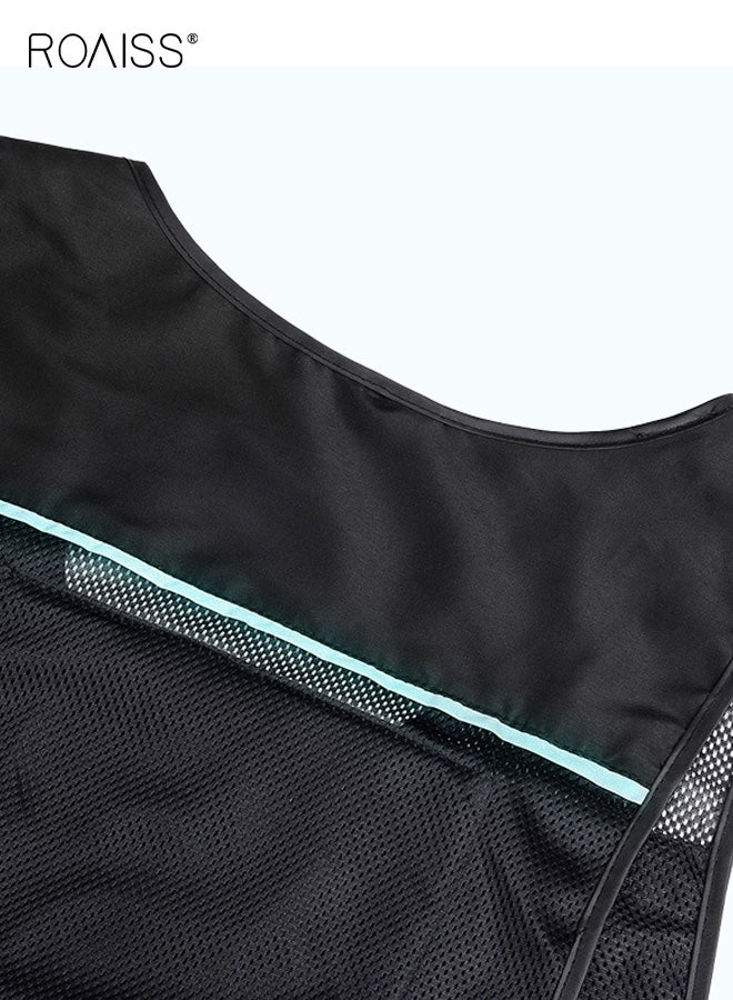 رويس سترة أمان صيفية مع 4 قطع من أكياس الثلج، سترة تبريد ثلجية للرجال والنساء، سترة تبريد للعمل في الطقس الحار، ملابس تبريد خارجية مقاومة للحرارة وجيدة التهوية، لون أسود - Image 5