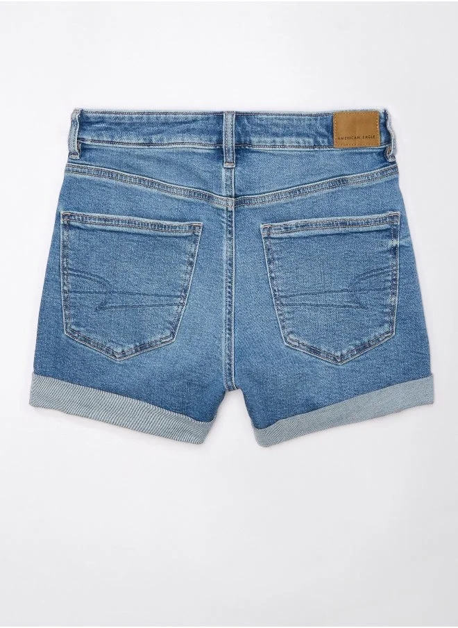 امريكان ايجل AE Stretch Denim Mom Short