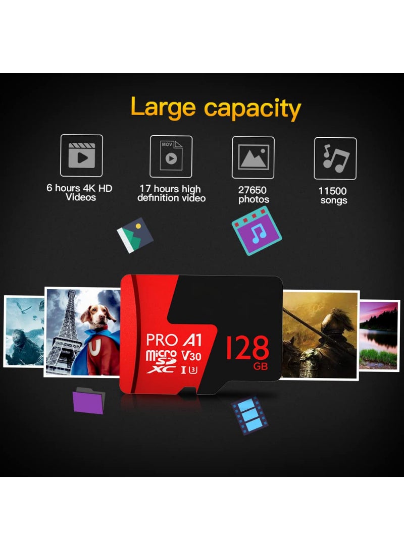 Tf Card 128Gb Pro Micro Sdxc Tf Memory Card Data Storage V30 Uhs-I U3 High Speed Up To 98Mbs - Image 4