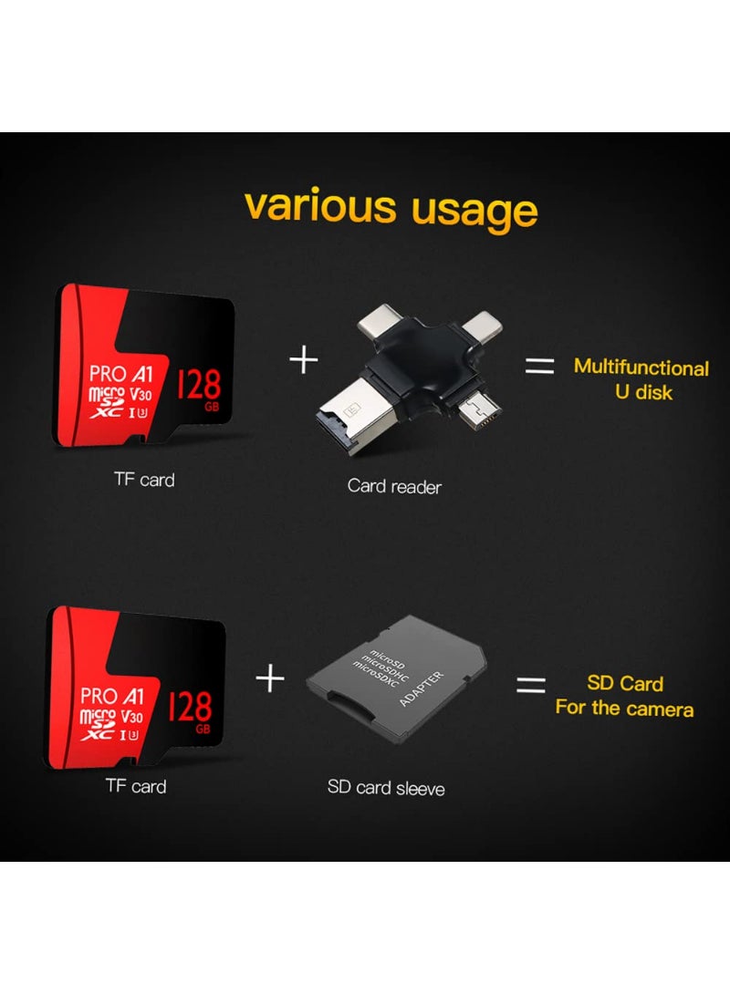 Tf Card 128Gb Pro Micro Sdxc Tf Memory Card Data Storage V30 Uhs-I U3 High Speed Up To 98Mbs - Image 5