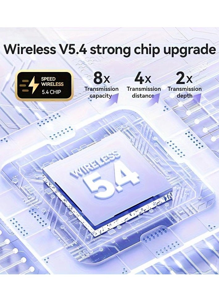 ksluxirt 2025 Anime Acrylic Wireless Earphones With LED Display, Touch Control, High-Fidelity Sound Quality, Non-Waterproof, Type-C Charging, Compatible With IOS/Android, Suitable For Sports, Music And Games, Gifts For Boyfriends And Girlfriends Or Family  - Image 4