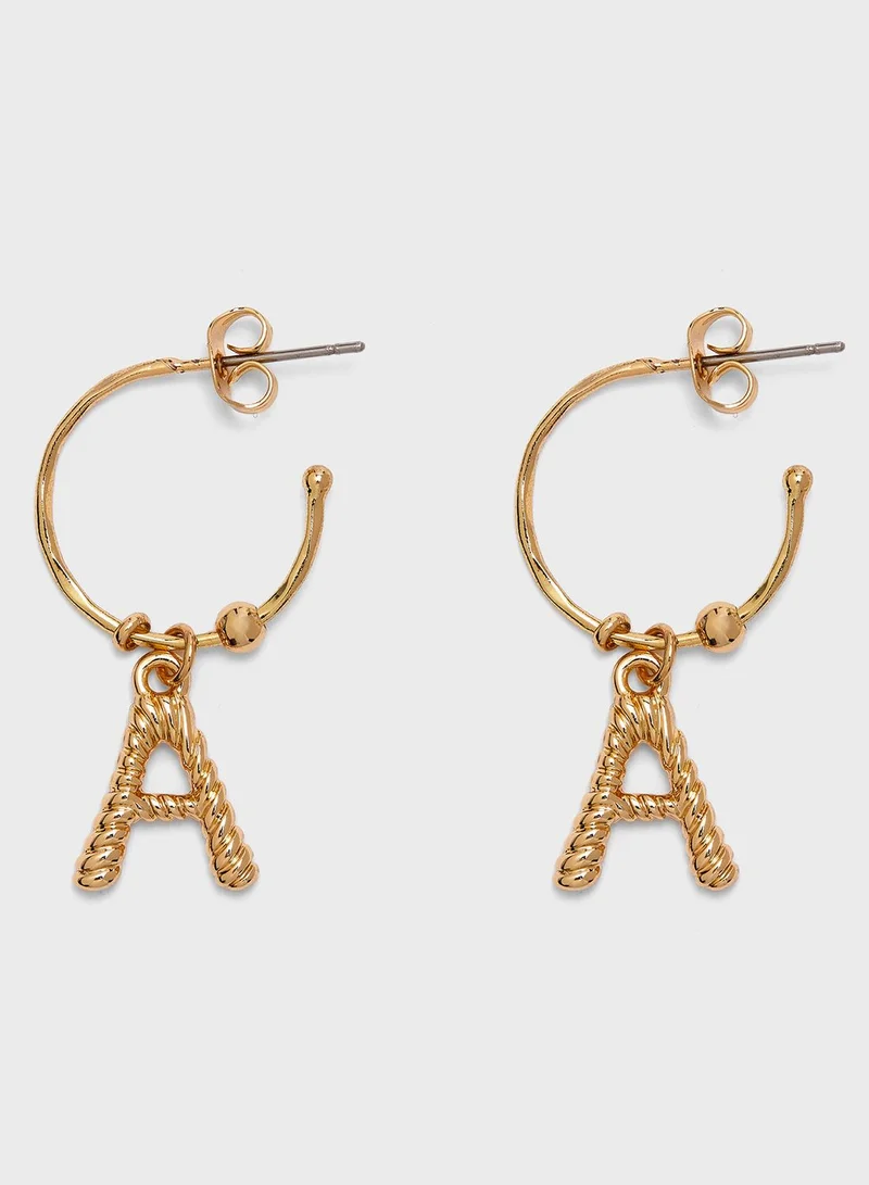PIECES Magda Hoop Earrings "A"