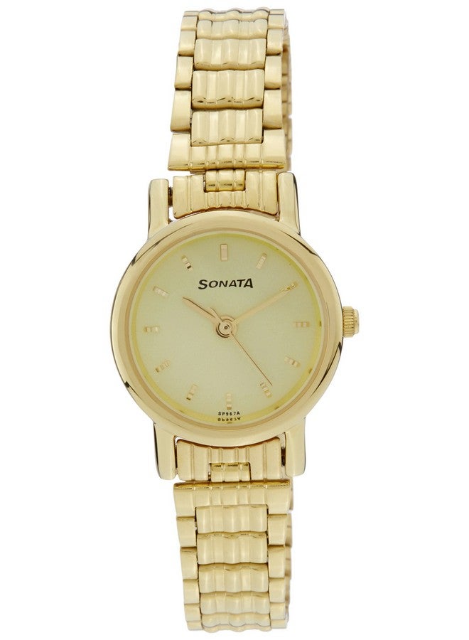 Sonata Analog Gold Dial Women's Watch NL8976YM09W/NN8976YM09W/NP8976YM09W - Image 1