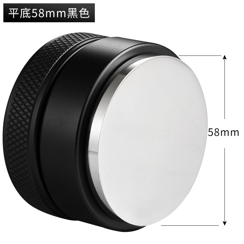 Macaron coffee cloth powder stainless steel powder Press Italian powder hammer adjustable 49/51/53/54/58mmHeavy black powder press flat bottom 58mm Heavy black powder press flat bottom 58mm 