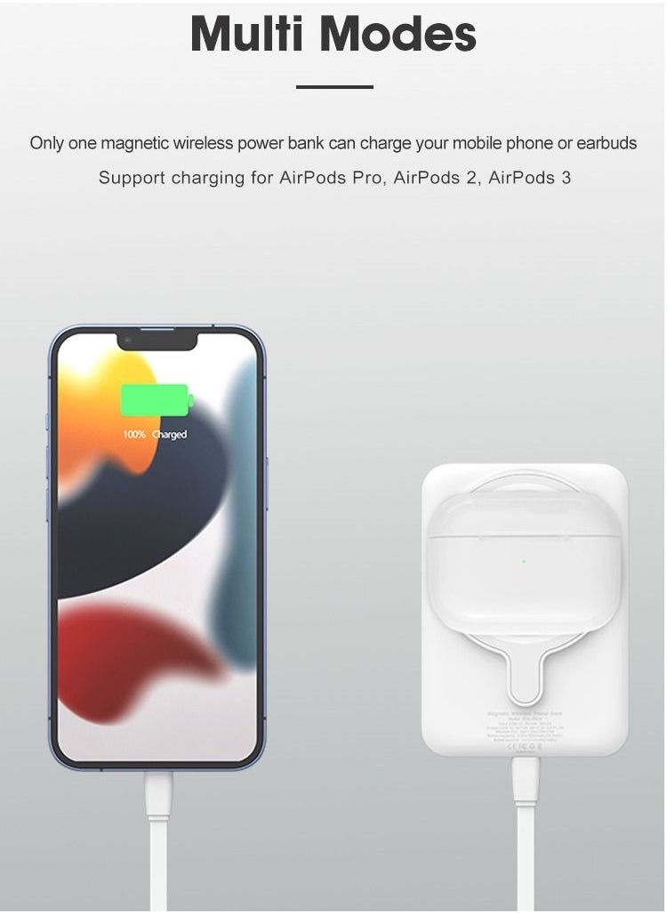GULFLINK - Fast Magnetic Portable Power Bank Charger for Apple iPhone 13/14/15 series 10000mah Blue - Image 1