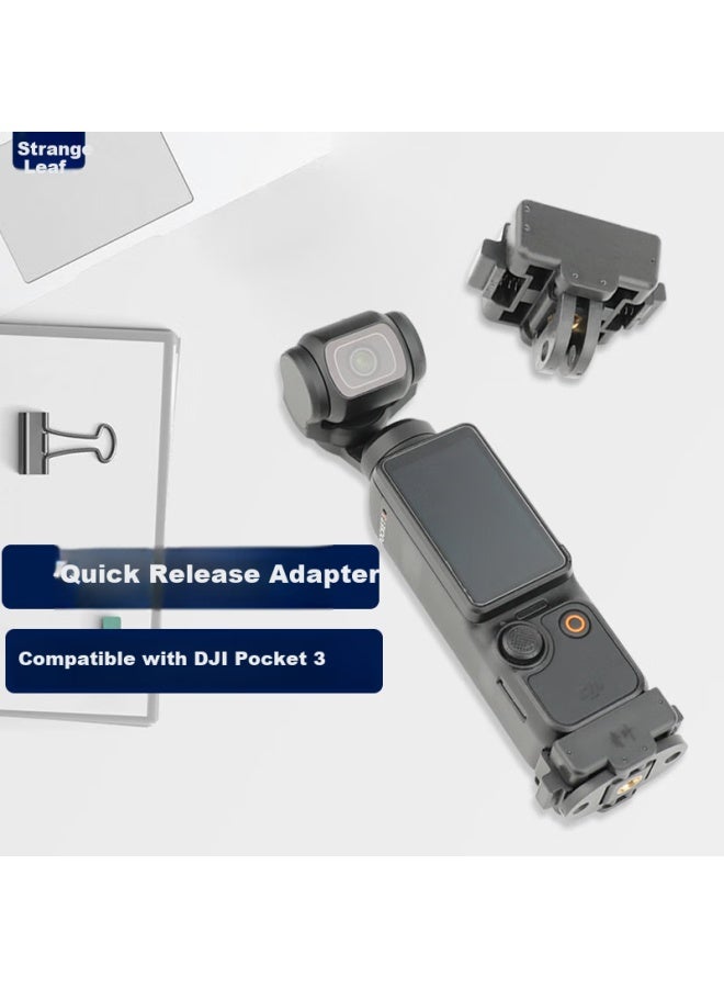 Odd Leaves Qiye Quick-release Bracket Base Adapter For Dji Pocket 3, Compatible With Gimbal 3 Pocket 3 Accessories, 1/4 Thread Handle, Gopro Interface - Image 1