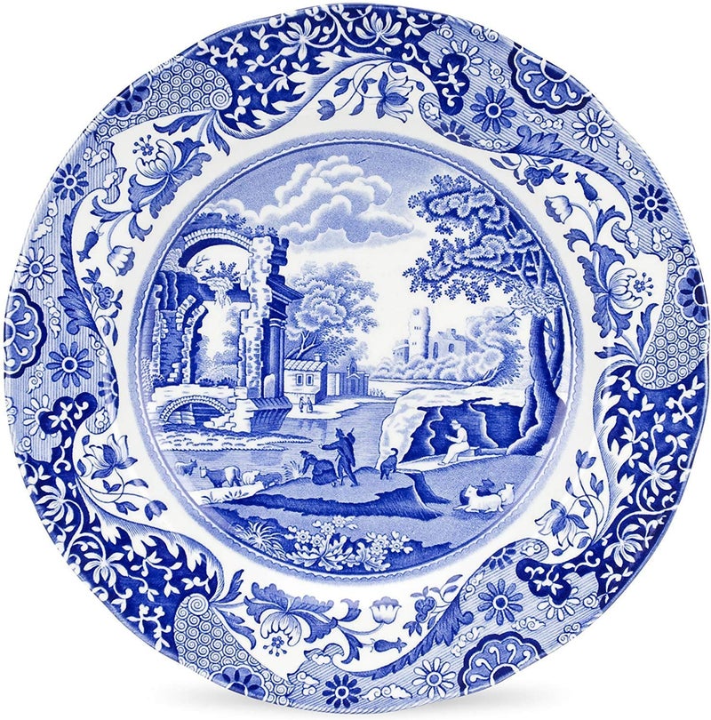 Royal Worcester Spode Blue Italian Dinner Plate | 10.5 Inch | Fine Earthenware | Microwave and Dishwasher Safe | Made in England - Image 1