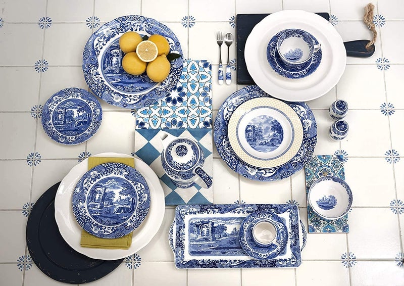 Royal Worcester Spode Blue Italian Dinner Plate | 10.5 Inch | Fine Earthenware | Microwave and Dishwasher Safe | Made in England - Image 4