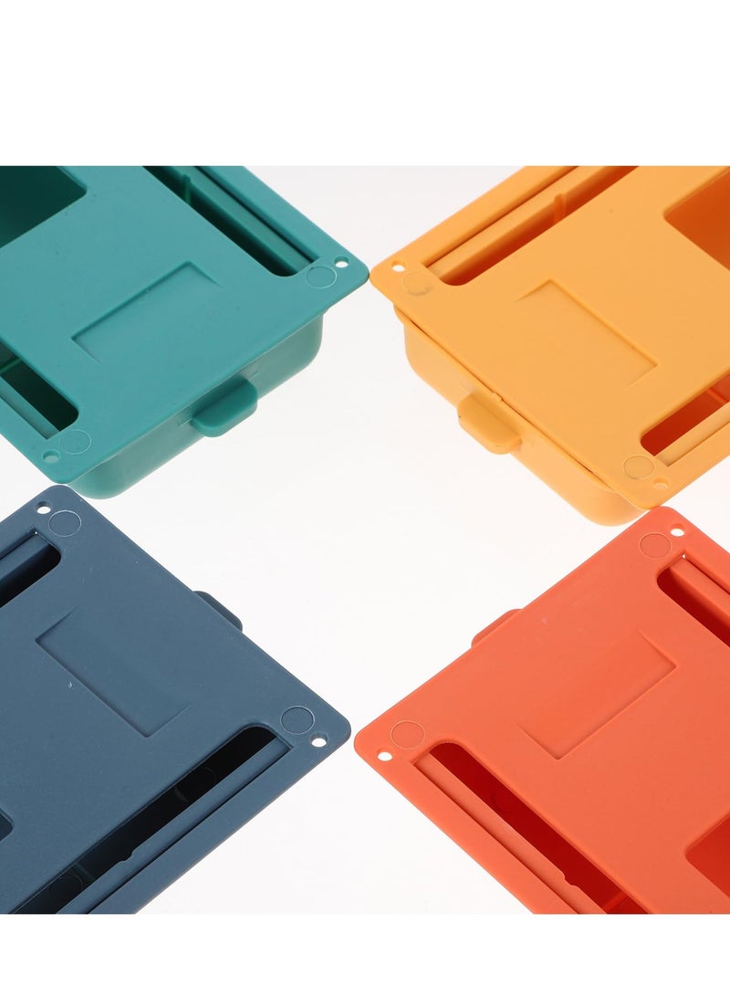 Excefore Pen Holder Under Desk Organisers, Under Desk Drawer 4 Pack Under Desk Storage, Drawer Organizer Set, Self-Stick Expandable Drawer Tray for Office, Home, School - Image 1