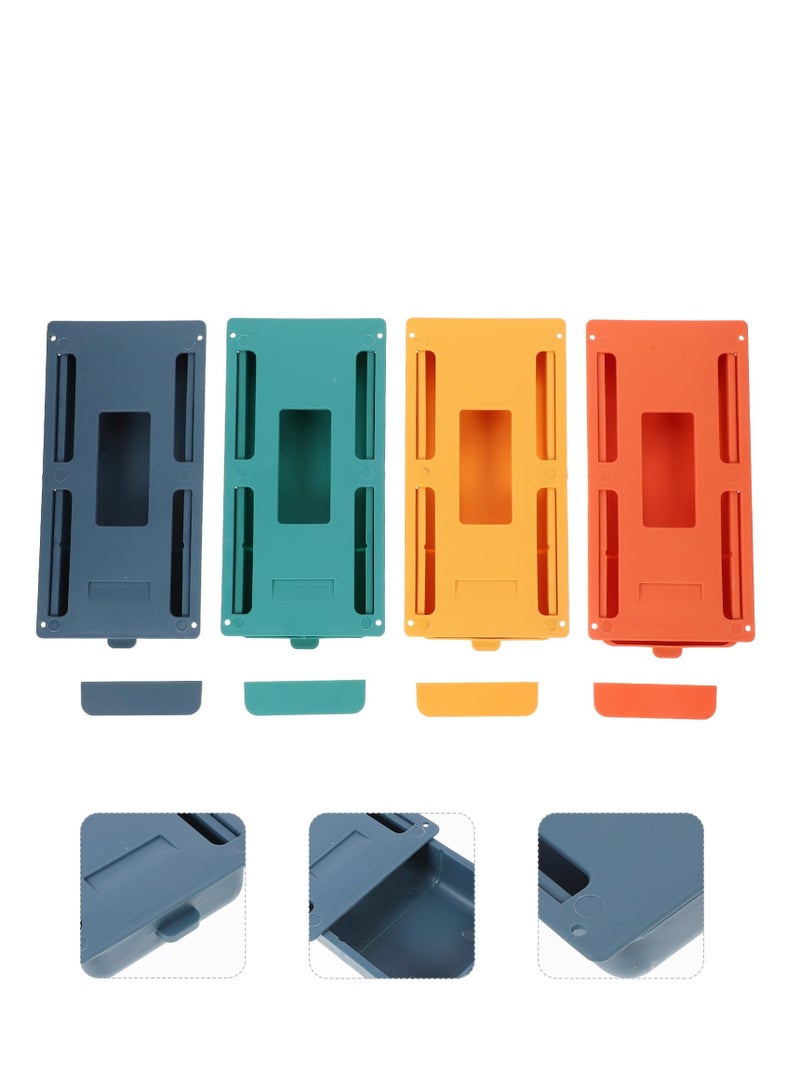 Excefore Pen Holder Under Desk Organisers, Under Desk Drawer 4 Pack Under Desk Storage, Drawer Organizer Set, Self-Stick Expandable Drawer Tray for Office, Home, School - Image 3