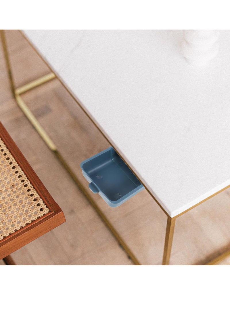 Excefore Pen Holder Under Desk Organisers, Under Desk Drawer 4 Pack Under Desk Storage, Drawer Organizer Set, Self-Stick Expandable Drawer Tray for Office, Home, School - Image 4