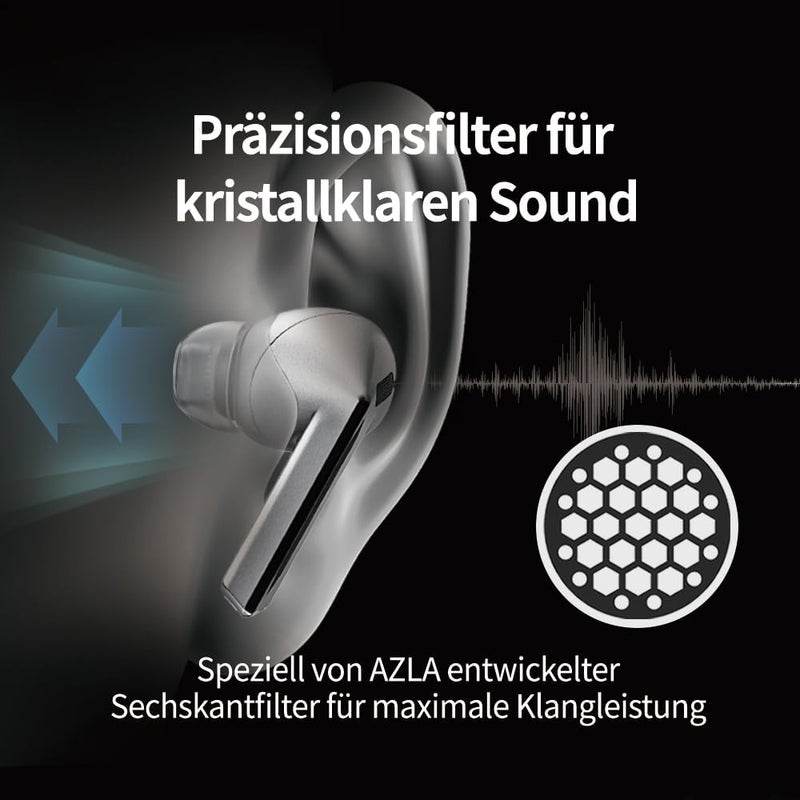 AZLA SednaEarfit Crystal for Galaxy Buds 3 Pro Clear Pearl - Samsung Galaxy Buds Pro 3 Ear Tips - Earphone Eartips Replacement, Samsung Galaxy Buds 3 Pro - SMAPP Certified (2 Pairs) (M) - Image 4