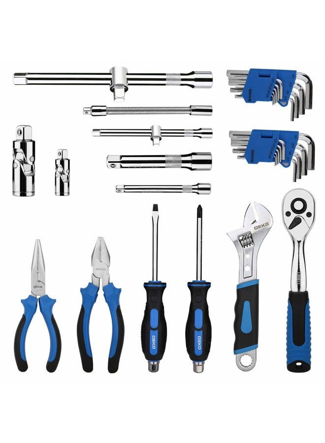 DEKO PRO 118 Piece Tool Kit Professional Auto Repair Tool Set Combination Package Socket Wrench with Most Useful Mechanics Tools - Image 3