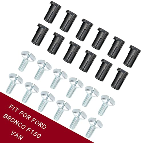 Vanshly 12Pcs Center Caps & 12Pcs Screws Kits Compatible with Bronco F150 Van,560-3026 c3026screws, Vanshly - Image 4
